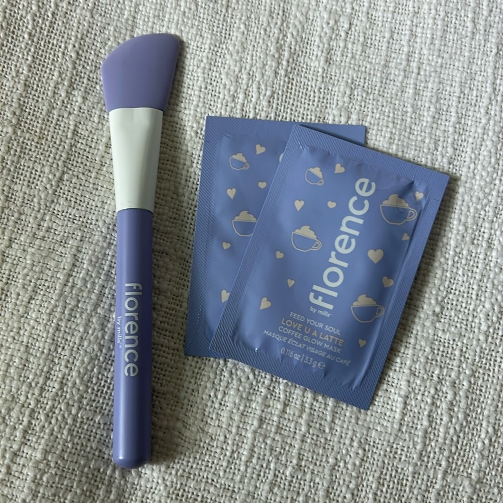 ⭐️5 for$20 -Set of New Florence by Mills Mask Brush and Coffee Glow Mask Samples